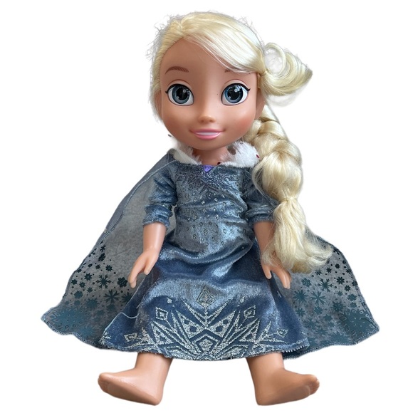 Disney Princess Frozen Elsa Doll 13” Doll Fur Collar Dress - Picture 6 of 8